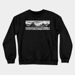 Milford Sound in Monochrome Crewneck Sweatshirt